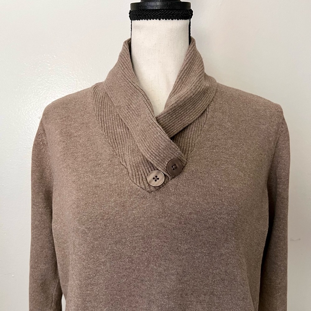 Wrapped V-Neck Sweater With Front Patch Pockets - image 2